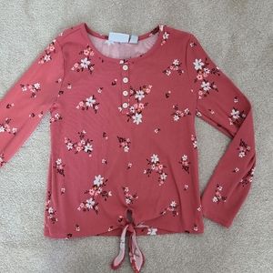 Floral long sleeve youth size 7/8